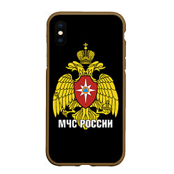 Чехол iPhone XS Max матовый МЧС России - герб