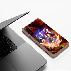 Чехол iPhone XS Max матовый Quan zhi fa shi, цвет: 3D-коричневый — фото 2