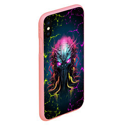 Чехол iPhone XS Max матовый Alien - neon style, цвет: 3D-баблгам — фото 2