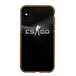 Чехол iPhone XS Max матовый CS GO black chrome, цвет: 3D-коричневый