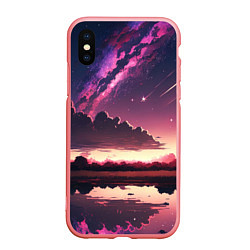 Чехол iPhone XS Max матовый Аниме комета, цвет: 3D-баблгам