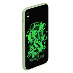 Чехол iPhone XS Max матовый The rumbling green, цвет: 3D-салатовый — фото 2