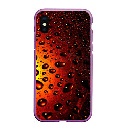 Чехол iPhone XS Max матовый Aqua, цвет: 3D-фиолетовый