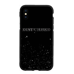Чехол iPhone XS Max матовый Disturbed stars, цвет: 3D-черный