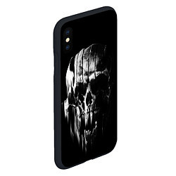 Чехол iPhone XS Max матовый Brutal skull, цвет: 3D-черный — фото 2