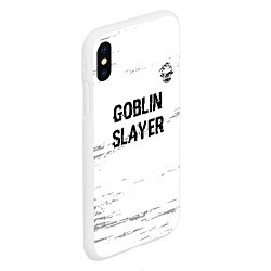 Чехол iPhone XS Max матовый Goblin Slayer glitch на светлом фоне: символ сверх, цвет: 3D-белый — фото 2