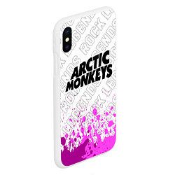 Чехол iPhone XS Max матовый Arctic Monkeys rock legends: символ сверху, цвет: 3D-белый — фото 2