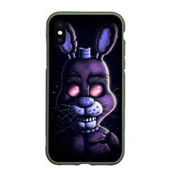 Чехол iPhone XS Max матовый Five Nights at Freddys Bonnie, цвет: 3D-темно-зеленый