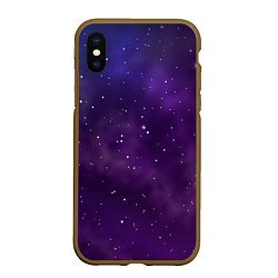 Чехол iPhone XS Max матовый Реалистичный космос, цвет: 3D-коричневый