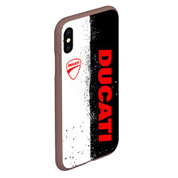 Чехол iPhone XS Max матовый Ducati - двоичный, цвет: 3D-коричневый — фото 2