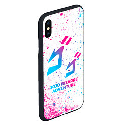 Чехол iPhone XS Max матовый JoJo Bizarre Adventure neon gradient style, цвет: 3D-черный — фото 2