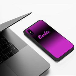 Чехол iPhone XS Max матовый Барби градиент, цвет: 3D-черный — фото 2