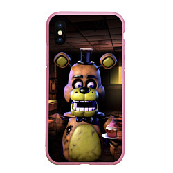 Чехол iPhone XS Max матовый Five Nights at Freddy, цвет: 3D-розовый