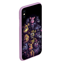 Чехол iPhone XS Max матовый Five Nights at Freddys art, цвет: 3D-сиреневый — фото 2
