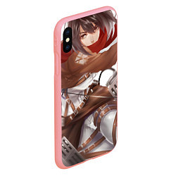 Чехол iPhone XS Max матовый Атака Титанов Mikasa Ackerman, цвет: 3D-баблгам — фото 2