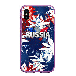 Чехол iPhone XS Max матовый Russia лепестки