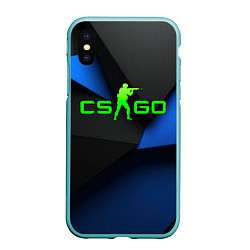 Чехол iPhone XS Max матовый CS GO standart abstract, цвет: 3D-мятный