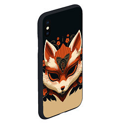 Чехол iPhone XS Max матовый Лисичкина маска, цвет: 3D-черный — фото 2