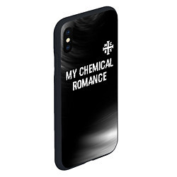 Чехол iPhone XS Max матовый My Chemical Romance glitch на темном фоне: символ, цвет: 3D-черный — фото 2