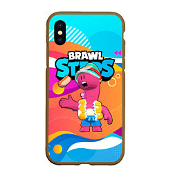 Чехол iPhone XS Max матовый Brawl Stars Doug