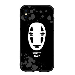 Чехол iPhone XS Max матовый Spirited Away glitch на темном фоне, цвет: 3D-черный