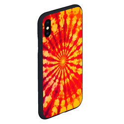 Чехол iPhone XS Max матовый Тай дай солнце, цвет: 3D-черный — фото 2