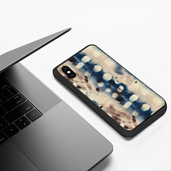 Чехол iPhone XS Max матовый Тай дай паттерн, цвет: 3D-черный — фото 2