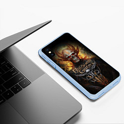 Чехол iPhone XS Max матовый Baldurs Gate 3 diablo, цвет: 3D-голубой — фото 2