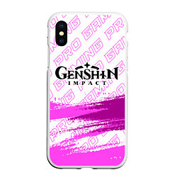 Чехол iPhone XS Max матовый Genshin Impact pro gaming: символ сверху