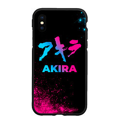 Чехол iPhone XS Max матовый Akira - neon gradient, цвет: 3D-черный