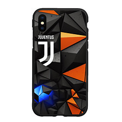 Чехол iPhone XS Max матовый Juventus orange black style