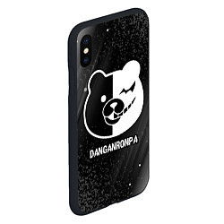 Чехол iPhone XS Max матовый Danganronpa glitch на темном фоне, цвет: 3D-черный — фото 2