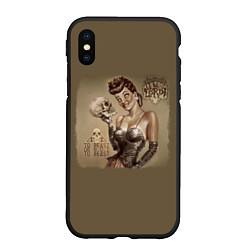 Чехол iPhone XS Max матовый Lordi To beast or not to beast, цвет: 3D-черный