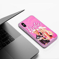 Чехол iPhone XS Max матовый Барби и Кен Фильм, цвет: 3D-сиреневый — фото 2