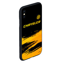 Чехол iPhone XS Max матовый Chrysler - gold gradient: символ сверху, цвет: 3D-черный — фото 2