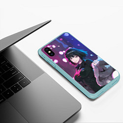 Чехол iPhone XS Max матовый Прекрасная Фубуки - One Punch Man, цвет: 3D-мятный — фото 2