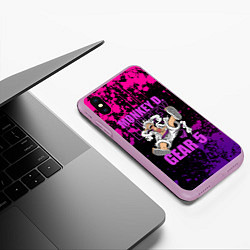 Чехол iPhone XS Max матовый One piece - пурпурный гир 5, цвет: 3D-сиреневый — фото 2