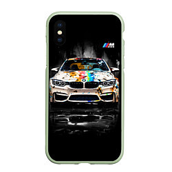 Чехол iPhone XS Max матовый BMW Креативный тюнинг, цвет: 3D-салатовый