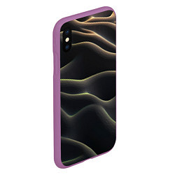 Чехол iPhone XS Max матовый Объемная темная текстура, цвет: 3D-фиолетовый — фото 2