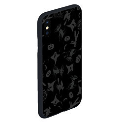 Чехол iPhone XS Max матовый Хэллоуин тематика, цвет: 3D-черный — фото 2