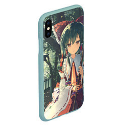 Чехол iPhone XS Max матовый Touhou Project Reimu Hakurei, цвет: 3D-мятный — фото 2