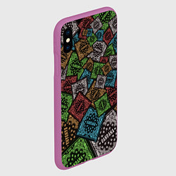 Чехол iPhone XS Max матовый Bandana - Kizaru and Big Baby Tape, цвет: 3D-фиолетовый — фото 2