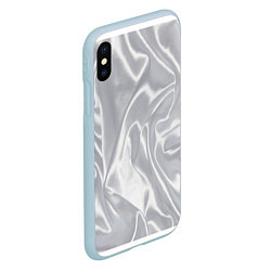 Чехол iPhone XS Max матовый White Silk, цвет: 3D-голубой — фото 2