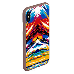 Чехол iPhone XS Max матовый Vanguard abstraction - vogue - art, цвет: 3D-коричневый — фото 2