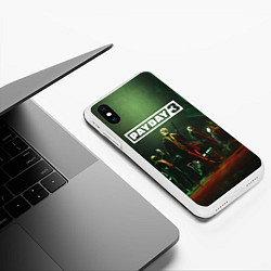 Чехол iPhone XS Max матовый Грабители Payday 3, цвет: 3D-белый — фото 2