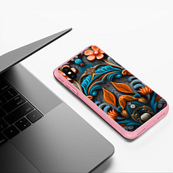 Чехол iPhone XS Max матовый Mirrow floral pattern - art - vogue, цвет: 3D-баблгам — фото 2