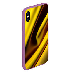 Чехол iPhone XS Max матовый Желтая футболка, цвет: 3D-фиолетовый — фото 2