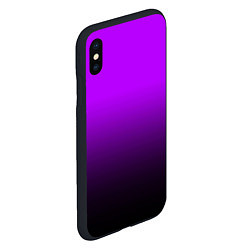 Чехол iPhone XS Max матовый Градиент фиолетово-чёрный, цвет: 3D-черный — фото 2