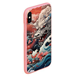 Чехол iPhone XS Max матовый Морской дракон Irezumi, цвет: 3D-баблгам — фото 2