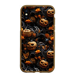 Чехол iPhone XS Max матовый Mister Пупкен, цвет: 3D-коричневый